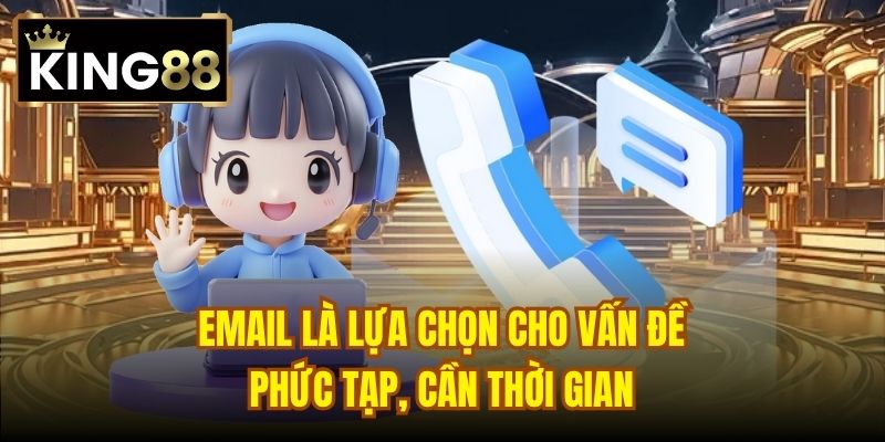 Email là lựa chọn cho vấn đề phức tạp, cần thời gian